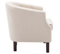 ""TOP 2026"" Chaise Relax - 1 place Fauteuil - beige tissu - 65x64x65 cm FF4695