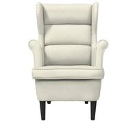 ""TOP 2026"" Chaise Relax - 1 place Fauteuil - blanc crème velours - 74x84x100 cm FF4793