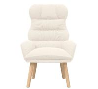 ""TOP 2026"" Chaise Relax - 1 place Fauteuil - Crème 69x74x93 cm Tissu Sherpa FF5028