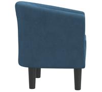 ""TOP 2026"" Chaise salon/Fauteuil cabriolet - pour 1 personne - bleu foncé velours - 70x56x68 cm FF4635