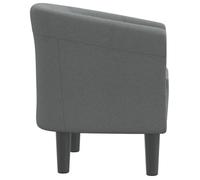 ""TOP 2026"" Chaise salon/Fauteuil cabriolet - pour 1 personne - gris foncé tissu - 70x56x68 cm FF4627