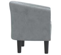 ""TOP 2026"" Chaise salon/Fauteuil cabriolet - pour 1 personne - gris foncé velours - 70x56x68 cm FF4632