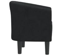 ""TOP 2026"" Chaise salon/Fauteuil cabriolet - pour 1 personne - noir velours - 70x56x68 cm FF4633
