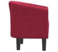 ""TOP 2026"" Chaise salon/Fauteuil cabriolet - pour 1 personne - rouge bordeaux velours - 70x56x68 cm FF4637