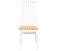 ""TOP 2026"" Chaises à manger 2 pcs - 2 PLACES - Meuble de cuisine - blanc bois massif caoutchouc - 41x48.5x101 cm ccc1760