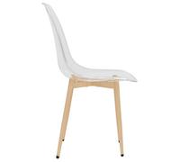 ""TOP 2026"" Chaises à manger (lot de 4) - Pour 6 personnes - Transparent PET - 46x52x84 cm ccc1355