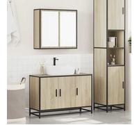 (TOP 2026)Ensemble de meubles de salle de bain - SWEETY - ARMOIRE WC/SALLE DE BAIN COMPLETE - 2 pcs - chêne sonoma 65x20x60cm 517153