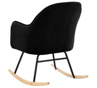 ""TOP 2026"" Fauteuil berçante - 1 PLACE - MODERNE - Noir Velours - 60x74x84 cm FF251
