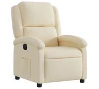 ""TOP 2026"" Fauteuil relax - Chaise inclinable électrique - 1 PERSONNE - Crème Tissu - 71x86.5x99.5 cm FF2539