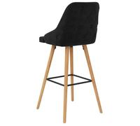 ""TOP 2026"" Tabourets de bar lot de 2 - Meuble de bar - pour 2 personnes - noir velours - 48x55x106 cm TT307