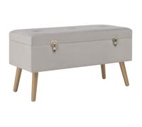 ""Top"" Banc coffre JILI - Design relax - Banc Salon avec compartiment de rangement 80 cm Gris Velours,9,85 Kg