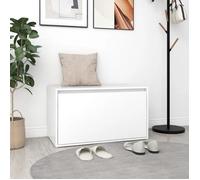 ""Top"" Banc coffre JILI - Design relax - Banc Salon d'entrée 80x40x45 cm Blanc Aggloméré,20 Kg