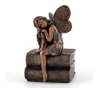 Top Collection 4387 Miniature Jardin et Terrarium Fée sur Livres de Menuisier Statue, Petite