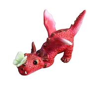 Top Collection Jardin Féérique Miniature et Terrarium Mini Dragon Rouge Jouer avec Papillon Figurine