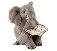 Top Collection Miniature Jardin éléphant Livre de Lecture