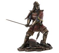 Top Collection Statue médiévale Japonaise samouraï - Sculpture Guerrier général Minamoto en Bronze coulé à Froid de qualité supérieure - Figurine de Collection de 21 cm