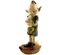 Top Collection Statue Miniature de Jardin féérique et Terrarium, Lutin Lutin étreignant Grenouille