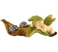 Top Collection Statue Miniature pour Jardin de fées et Terrarium, bébé fée endormi avec hérissons