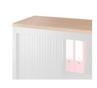 Top de finition bois chêne clair pour armoire métal L 120 x P 45 cm