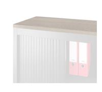 Top de finition bois chêne gris pour armoire métal L 120 x P 45 cm