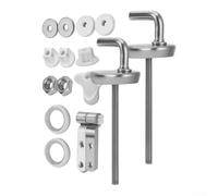 Top-Fix Kit de remplacement pour charnière de lunette WC en métal Finition | Alliage d'acier inoxydable qui s'adapte à la plupart des sièges standard avec installation sur le dessus sans outil et