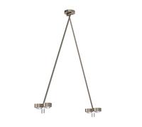 Top Light Puk Mini Ceiling Sister Twin LED 100cm Deckenleuchte, nickel mat, verre mat, lentille claire