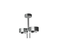Top Light Puk Mini Side Twin LED Deckenleuchte, 10cm, chrome mat, verre mat, lentille claire