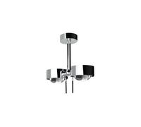 Top Light Puk Mini Side Twin LED Deckenleuchte, 10cm, chrome, verre mat, lentille claire