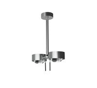 Top Light Puk Mini Side Twin LED Deckenleuchte, 20cm, chrome mat, verre mat, lentille claire