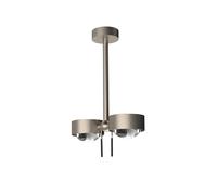 Top Light Puk Mini Side Twin LED Deckenleuchte, 20cm, nickel mat, verre mat, lentille claire