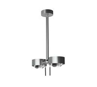 Top Light Puk Mini Side Twin LED Deckenleuchte, 30cm, chrome mat, verre mat, lentille claire