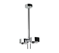 Top Light Puk Mini Side Twin LED Deckenleuchte, 40cm, chrome, verre mat, lentille claire