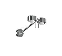 Top Light Puk Mini Wing Twin LED Lentille/Lentille Decken-/Wandleuchte, 20cm, chrome mat