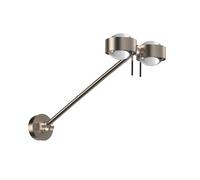 Top Light Puk Mini Wing Twin LED Lentille/Lentille Decken-/Wandleuchte, 40cm, nickel mat