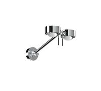 Top Light Puk Mini Wing Twin LED Lentille/Verre Decken-/Wandleuchte, 20cm, chrome