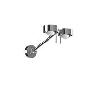 Top Light Puk Mini Wing Twin LED Lentille/Verre Decken-/Wandleuchte, 20cm, chrome mat