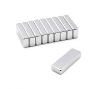 Top Magnesy - 5 pièces Aimants néodyme puissants rectangulaires 30x10x5 mm N45, extra forts et nickelés, pour bricolage, atelier, tableau magnétique et usage industriel