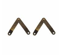 TOP-MAX Lot de 2 charnières de support pliantes, bronze antique pour couvercle de boîte, bras de support en fer pour meubles, coffres en bois, coffret-cadeau, 56 x 10 mm