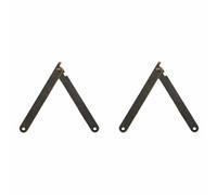 TOP-MAX Lot de 2 charnières de support pliantes, bronze antique pour couvercle de boîte, bras de support en fer pour meubles, coffres en bois, coffret-cadeau, 104 x 11 mm
