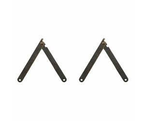 TOP-MAX Lot de 2 charnières de support pliantes, bronze antique pour couvercle de boîte, bras de support en fer pour meubles, coffres en bois, coffret-cadeau, 104 x 11 mm