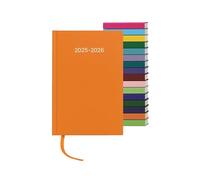Top Sale Agenda académique/mi-année 2025/26 A4 avec couverture rigide et ruban marque-page assorti - Orange