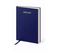 Top Sale Agenda académique/mi-année 2025-26 - Format A4 - Couverture rigide avec ruban assorti - Bleu
