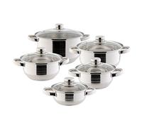 Top Star 221097 Erika Set de 5 Casseroles avec Couvercle Métal Argent 24 cm