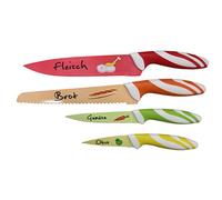 Top Star axentia 175478 Set de 4 Couteaux de Cuisine Métal Multicolore 37,20 x 19,2 x 2,4 cm