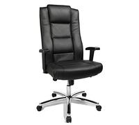 Top Star Chaise de Bureau Chairman 10 avec accoudoirs réglables en Hauteur en Cuir Noir