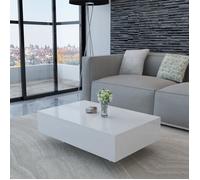 ""Top"" Table basse JILI - Table Salon Haute brillance Blanche,15,6 Kg