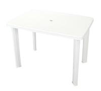""Top"" Table d'extérieur JILI - Table de jardin Blanc 101 x 68 x 72 cm Plastique,6,26 Kg