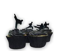 Top That Lot de 30 décorations en papier comestible pour gâteaux Arts martiaux
