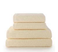 Top Towel - Combo - Lot de 2 Serviettes de Toilette et 2 Serviettes de Bain ou Douche - 100% Coton - 400 g/m² - Naturel