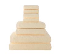Top Towel - Lot de 8 Serviettes de Bain et Toilette - 100% Coton Épais 500 g/m² - 2 Essuie-Mains, 2 Serviettes de Bain, 4 Serviettes de Bidet - pour Salle de Bain Moderne